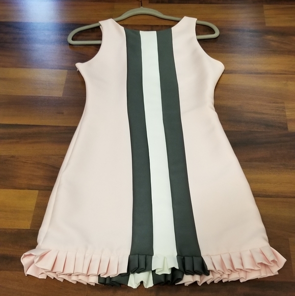 Camilyn Beth pink pleated hem stripe dress - Picture 2 of 7